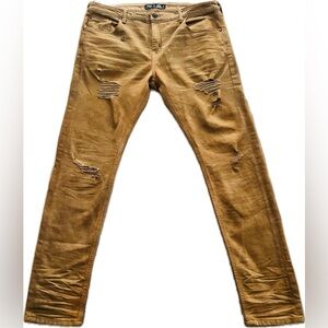 PRPS Men's Slim Straight Jeans in Tan